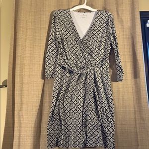 Faux wrap classic dress
